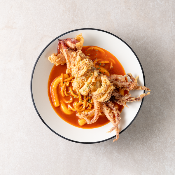 통오징어튀김 떡볶이